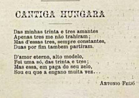 Cantiga Hungara - António Feijó